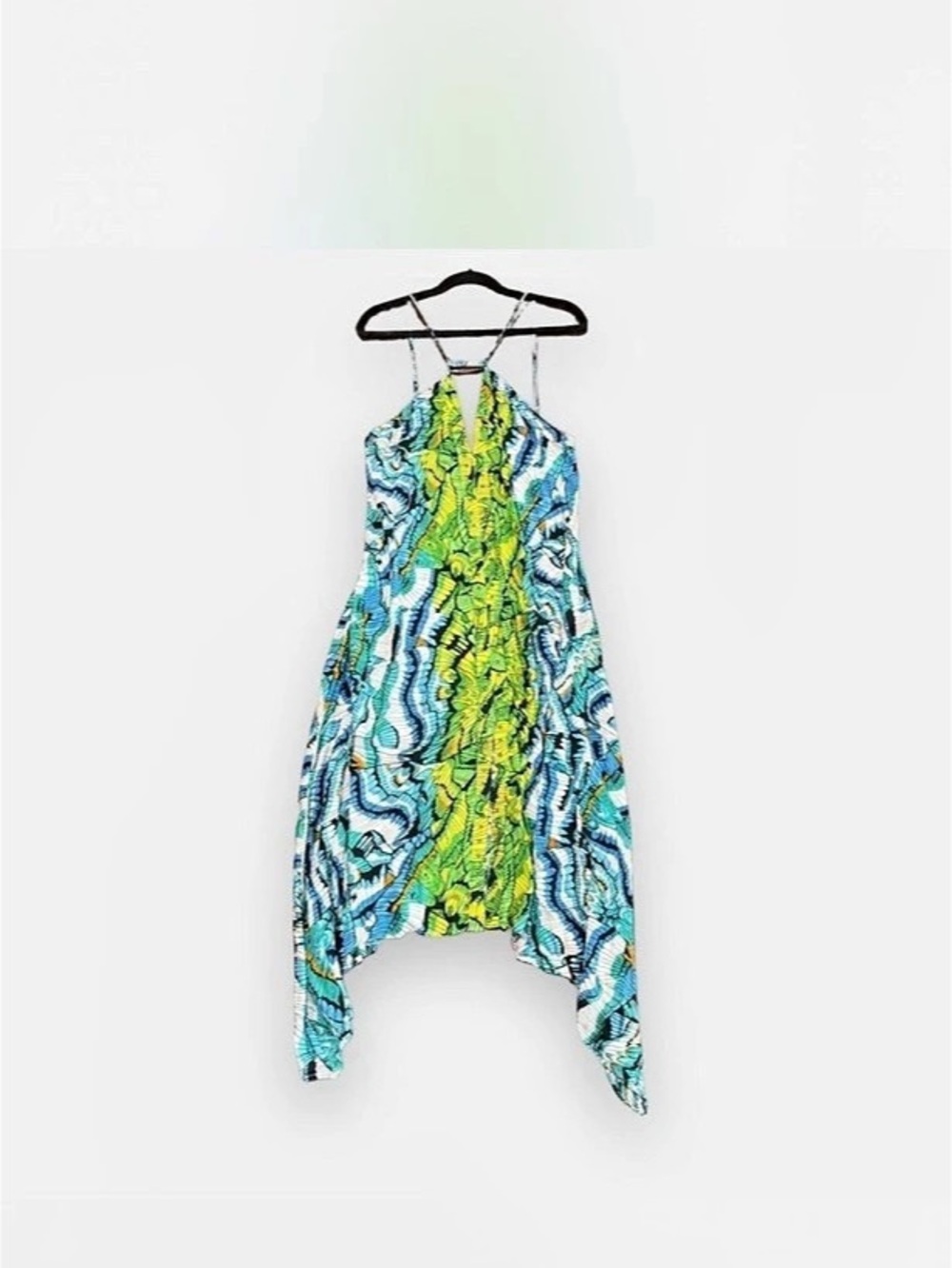 Anthropologie halter dress coastal core flowy ethereal beach bohemian indie size